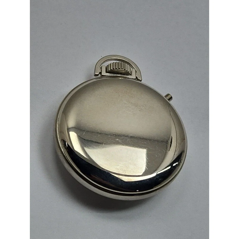 Vintage Westclox Mechanical Stopwatch USA Made Wind Up Pocket Timer Silver Retro